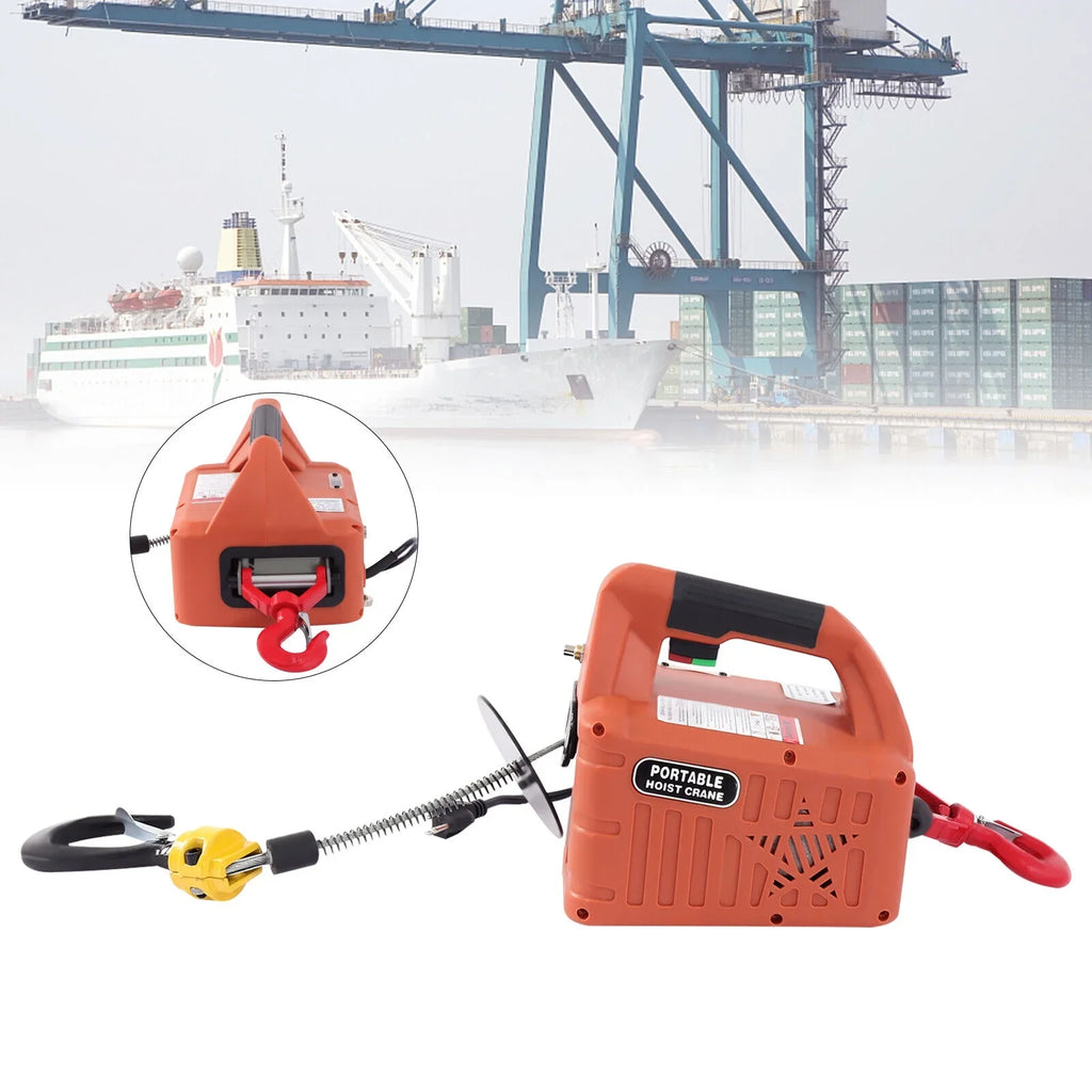 Winch Hoist 3-in-1 110V Kit Wireless Control Portable Lift ZhdnBhnos Electric 1100 Crane Remote