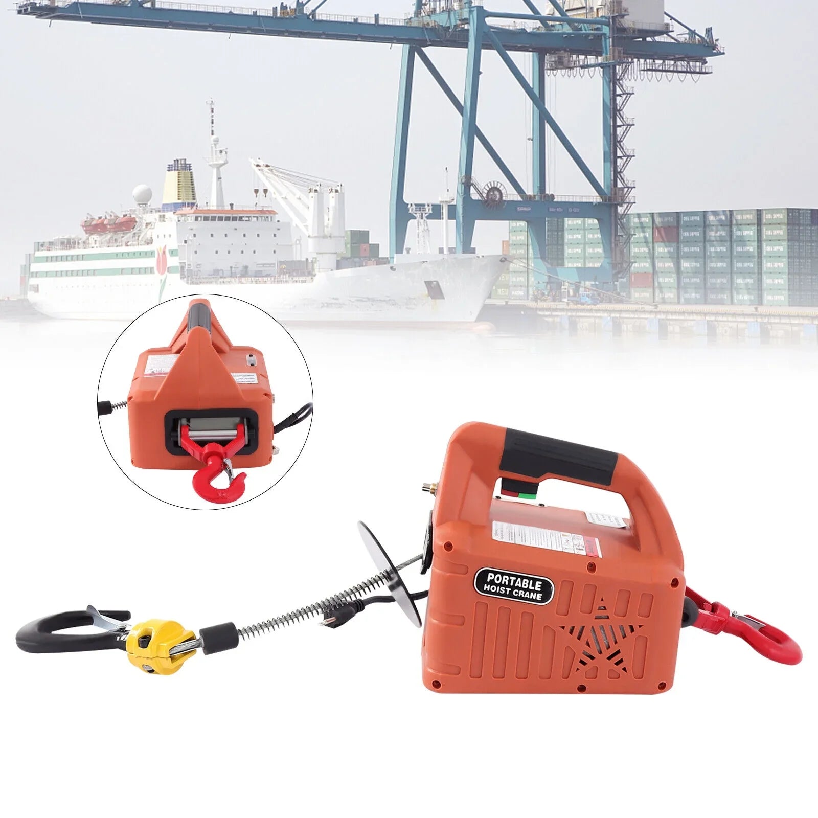 Winch Hoist 3-in-1 110V Kit Wireless Control Portable Lift ZhdnBhnos Electric 1100 Crane Remote