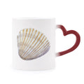 Sensitive Cup Illustration Marine Life Stoneware Scallop Red Changing Heat Yellow Mug Color