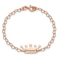 Heart Women for 925 Bracelet Rose-Tone Princess Fine Link Jewelry Auriga Crown 6inch Sterling Silver