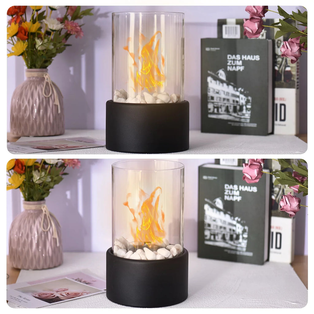 Fireplace Burning Gifts and Garden Bio Outdoor Balcony Smokeless Tabletop Indoor Bowl for Decor Time Fire Pit Fireplace Home Long Pot Bioethanol Birthday