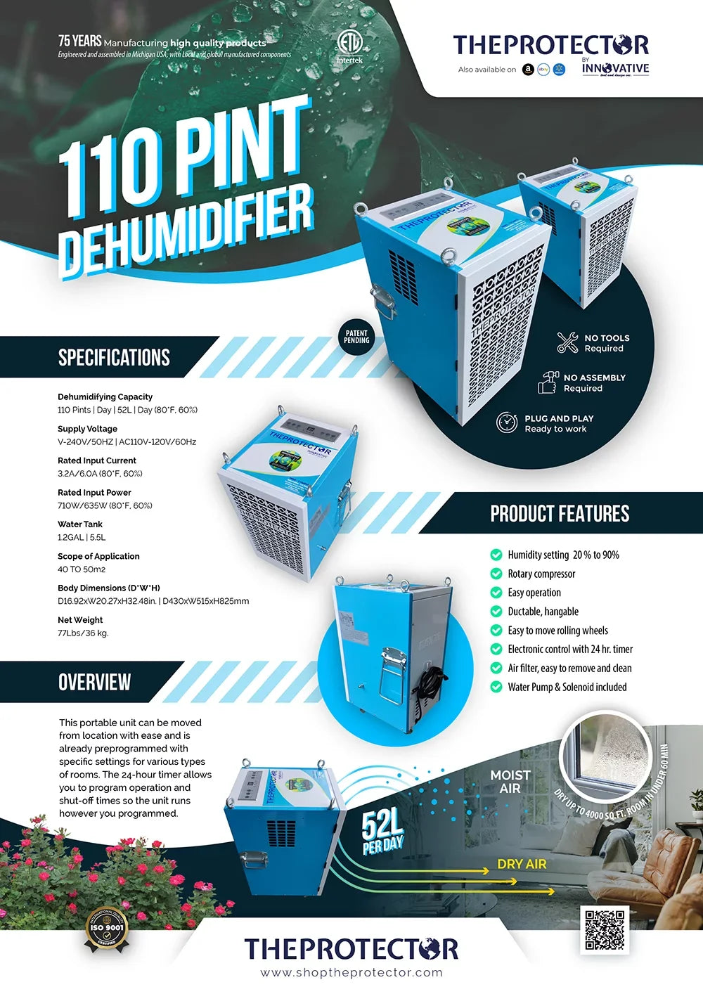 & Industrial Pint 110 Dehumidifier, dehumidifier Commercial Dehumidifier,