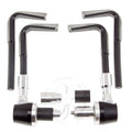Lever Guard & Block 7/8" Universal Bar Race End Hand 6mm Silver