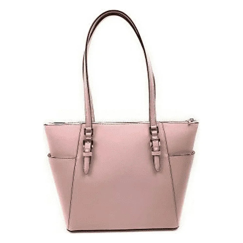 Kors Bag Handbag Female Solid), Charlotte Michael Zip Blush Signature Large (Powder Top Tote Leather