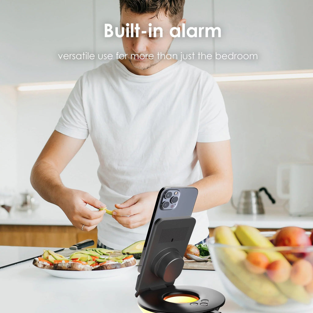 Lamps Station, RS7 Touch Charging Black - Wireless 3-in-1 Control, Table-Desk Rexing