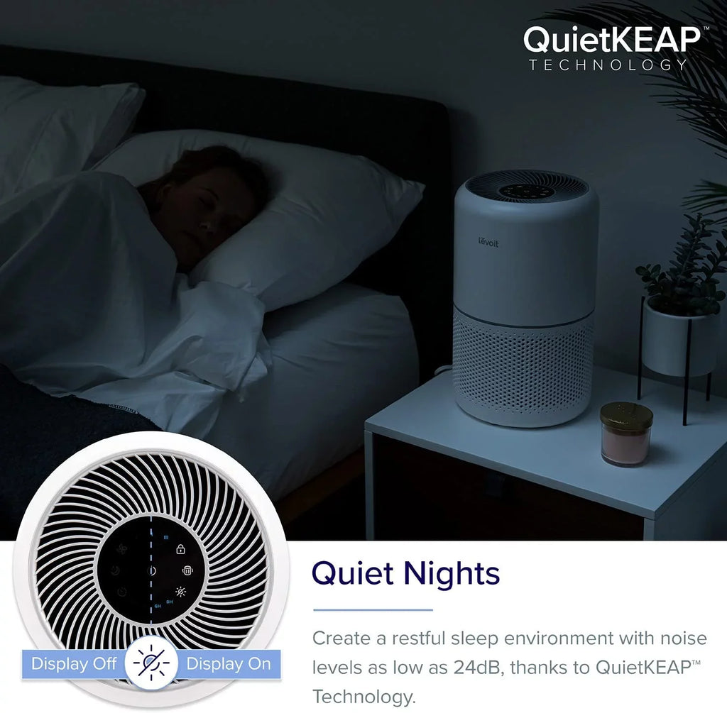 Up Large Asthma, Core Allergies sq. 300-, Purifier Air to Rooms White Levoit 547 ft., for and