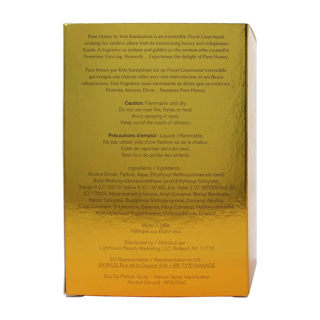 by oz 3.4 WOMEN Kardashian EDP Honey Spray - FOR Pure Kim