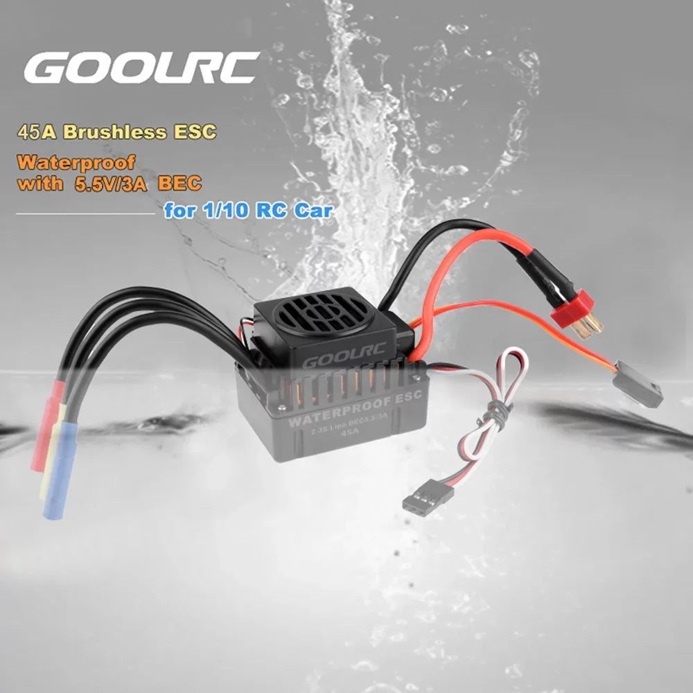 110waterproof Accessory,Motor Car MotorCombo MotorCar Esc 1/10 With Motor 110 Waterproof Motor 45a Rookin Set F540 GoolRC 45a Set 4370kv Car And 45a 45a Combo F540 Remote 1/10 45a