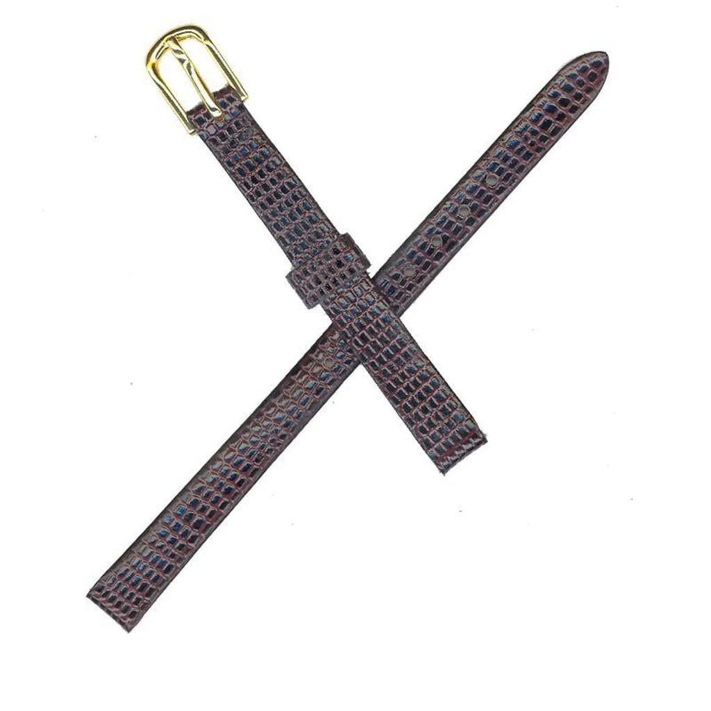 Grain 08mm Brown Watchband Seiko Lizard part#AU01164N