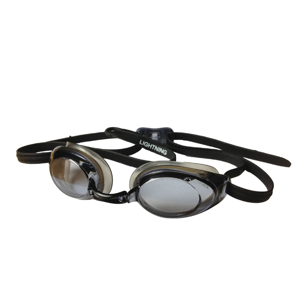 Straps Swimming Black/Smoke Goggles Pieces Lightning Goggles - Moisturetight Men Adjustable Nose Swim Silicone Women Swim Adult Competitive 4 with and Goggles - for Goggles with - - Interchangeable