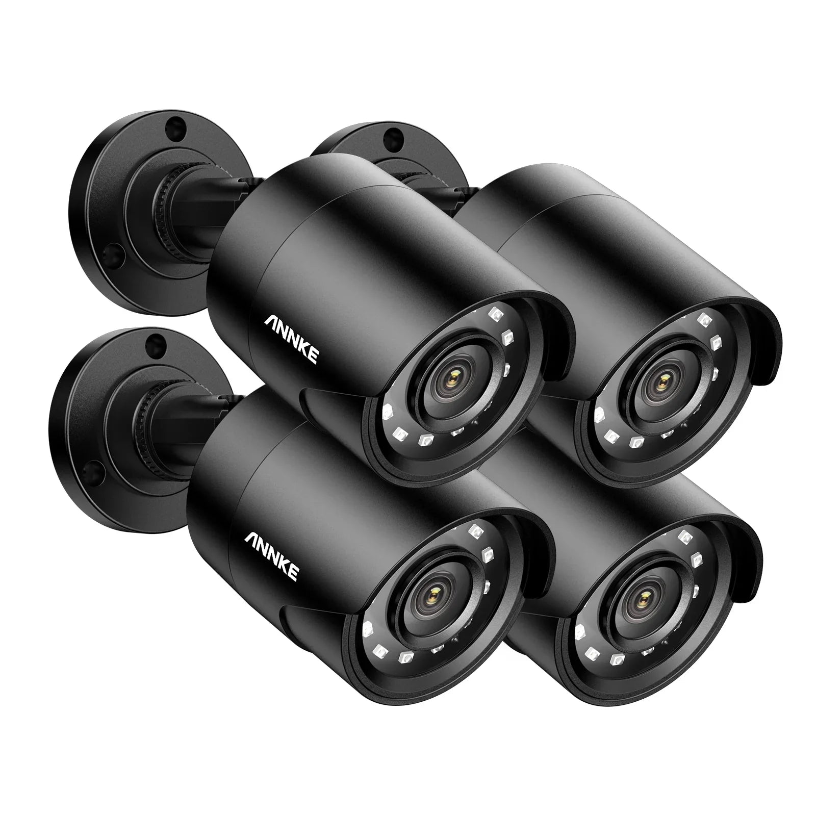 Camera 4 Security Outdoor Home Moistureproof, Pack Indoor, Surveillance 1920TVL, 1080P Vision, Night/Day Camera Bullet IP66