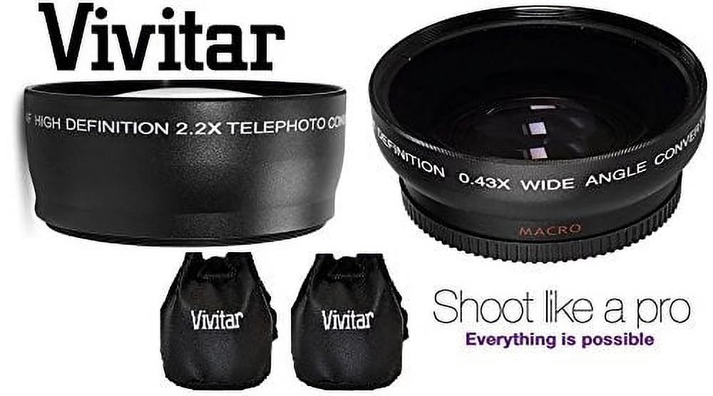 Telephoto Lumix For Fits) & Panasonic Lens -G7 (46mm Angle Set Wide -G7K Hi-Def