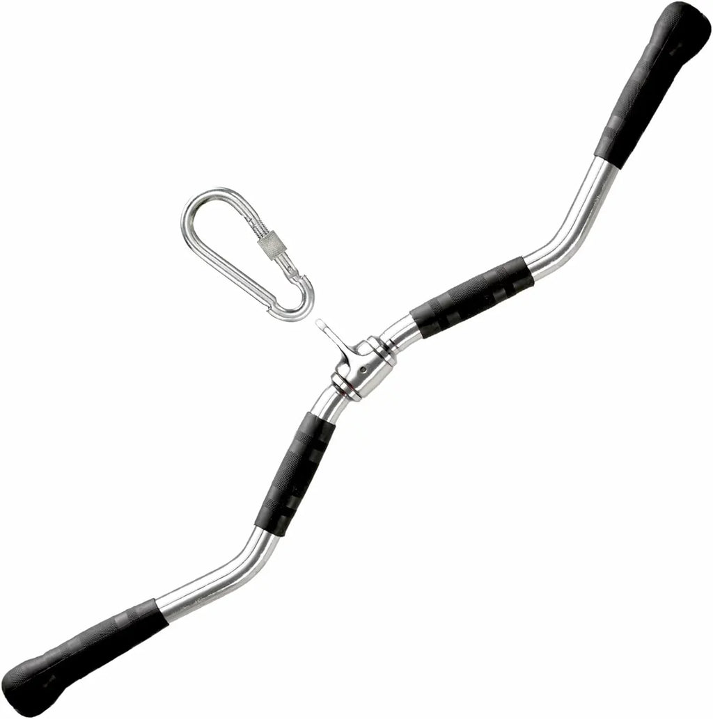Attachment Handgrips Yes4All Pulldown Wide Handles/Curl Pull Attachments Rubber Grip Rubber Attachment Bar Press Gym Bar/Cable Equipment, Down with Down for