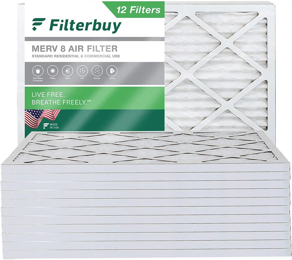 HVAC Air Furnace 8 (12-Pack) Pleated MERV Filters AC 8x14x1 Filterbuy