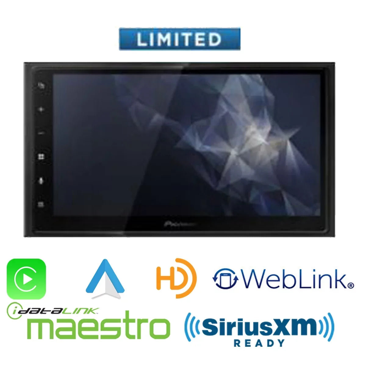 6.8" Receiver License Camera Plate + Backup DMH-2660NEX Media Pioneer Mechless
