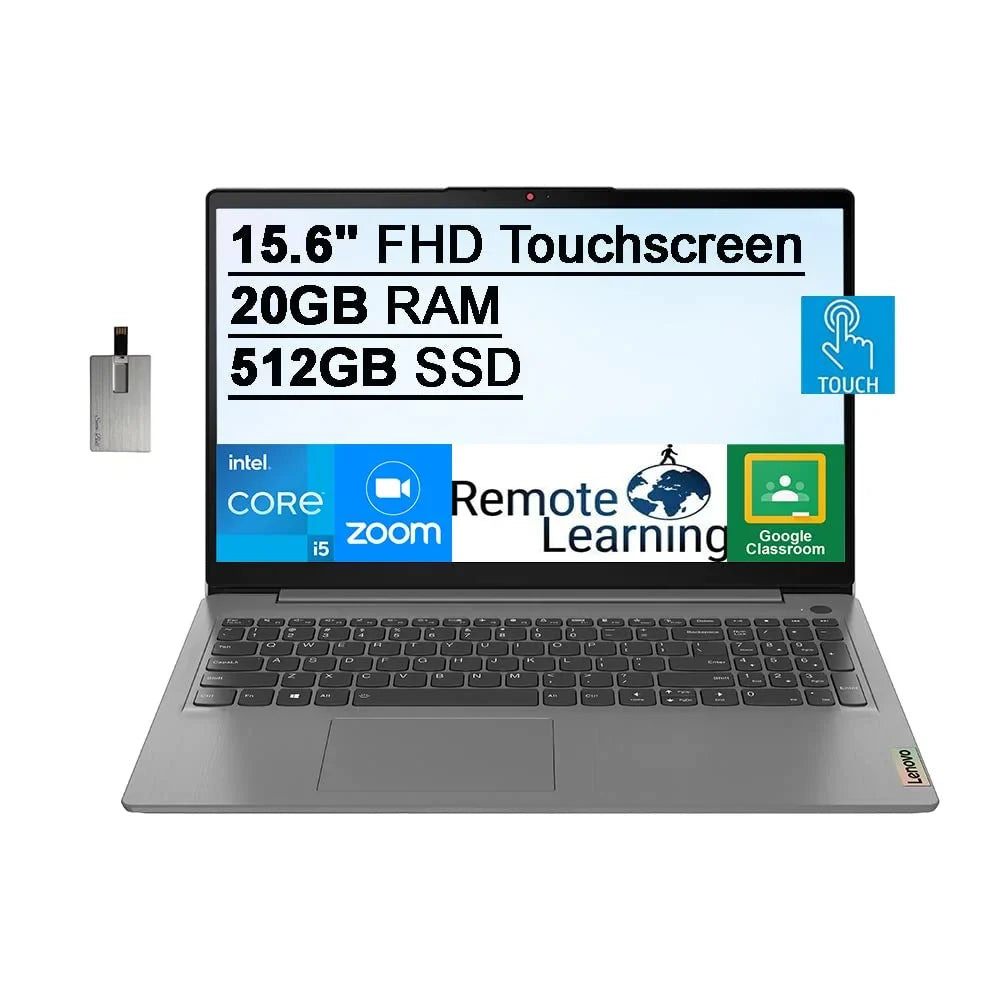 20GB Dolby i5-1135G7, 2021 Backlit Core 15.6" Grey, 512GB 11S, Xe Win Computer, Card Ideapad Webcam, Touchscreen Keyboard, PCIe Audio, 3 Laptop , Iris Graphics, , Intel 32GB Lenovo