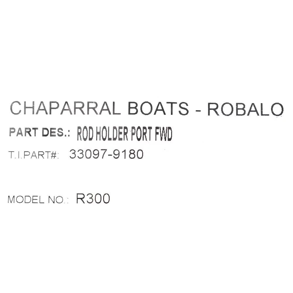 Forward Vessel Holder Off Panel | R300 Rod Robalo 26-9180 White Port