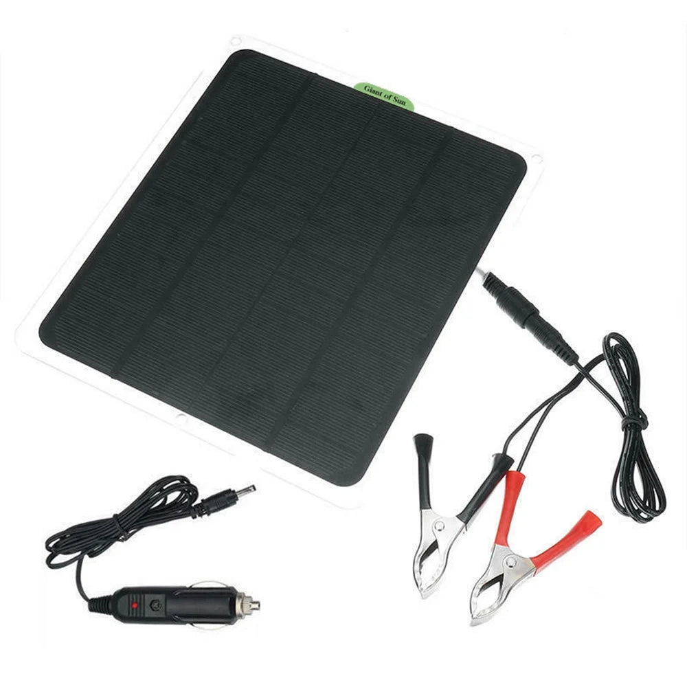 Solar with Charger Yachting Charging occkic Cars Monocrystalline 20W RV exterior Flexible Panels Charger for Clips 12V/5V Battery
