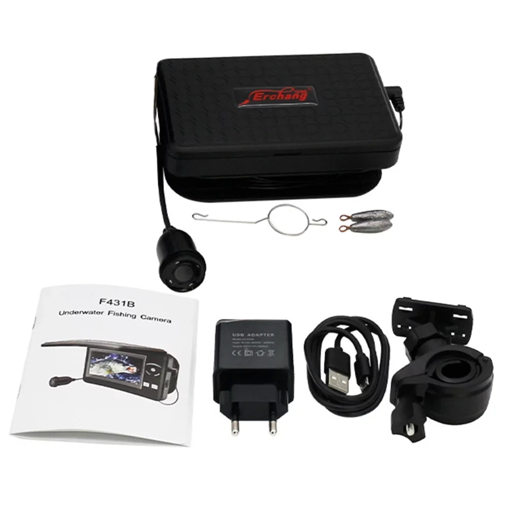 Sea Display Fishing Vessel 720P Finder Inch Lake with Ice Underwater Moistureproof 4.3 Fish Portable for Fishing