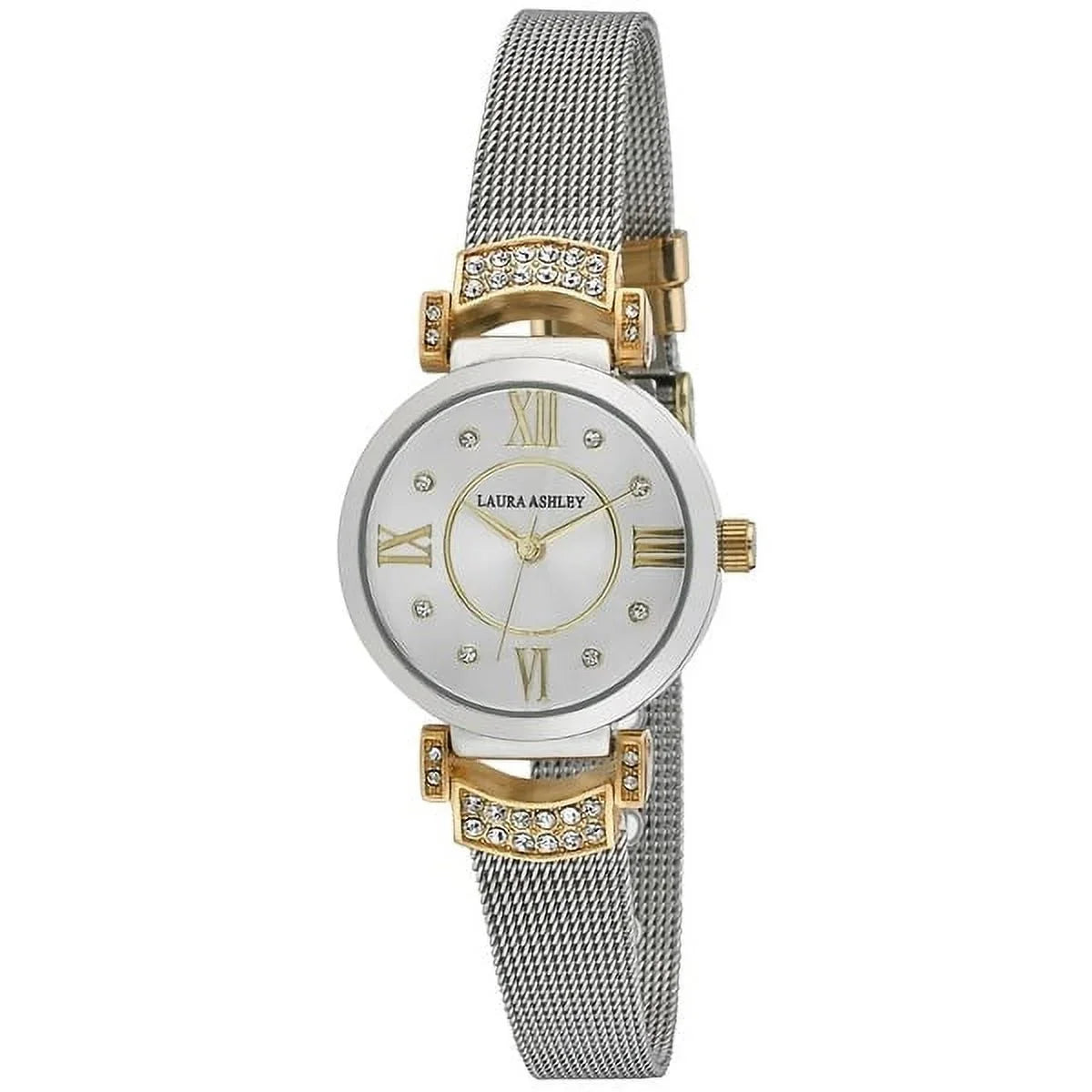Crystal Laura Two LA31051TTG Size - Accent Ashley Watch Toned Women's Mesh Gold Deco One