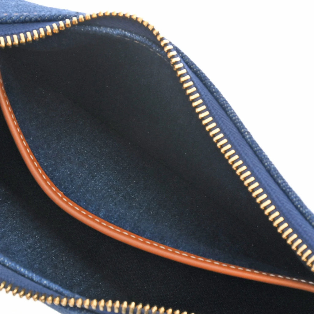 Ava Leather New) Blue 193952DKA Handbag Women's Pre-Owned CELINE Denim (Like