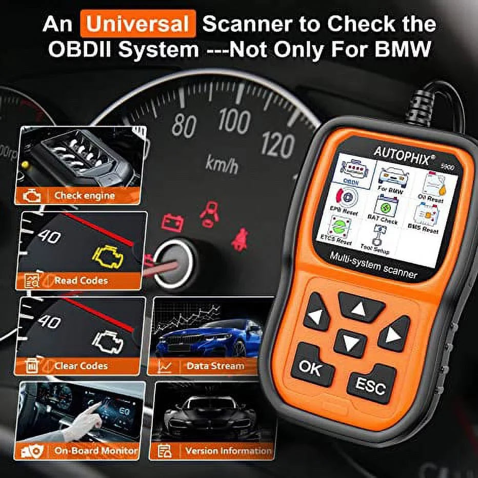 Battery Tool Tool Car Reader Roll-Royce Scanner Automotive All OBD2 Diagnostic Fits Code Scan Reset for Tool Autophix for Scanner Car 5900 Registration Oil Systems