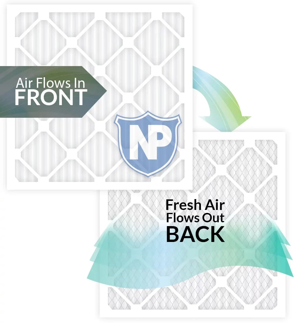 16x20x1 MERV 6 8 Air (15_1/2x19_1/2) Filters Pleated Pack