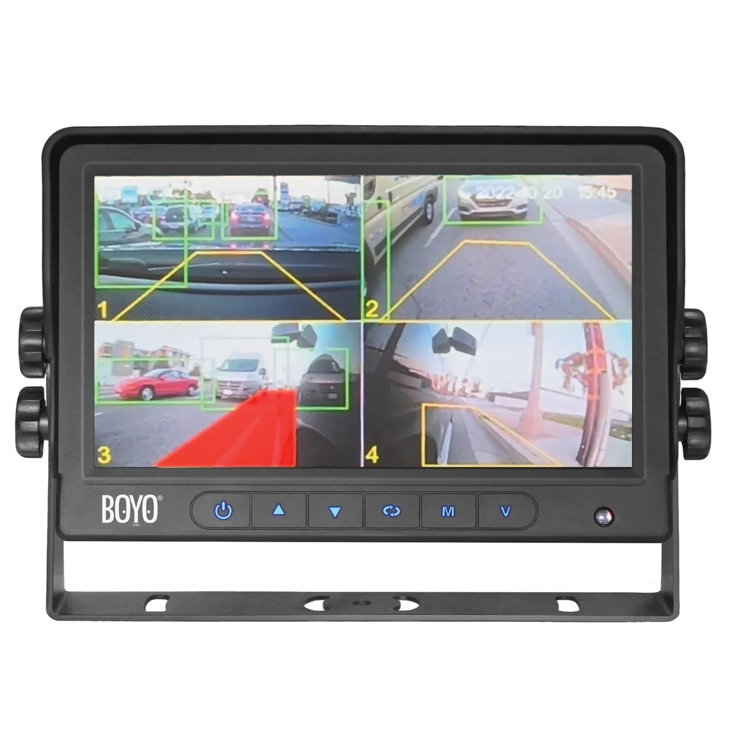 Detection 4-Camera and VTC700AI-4 4-Channel Warning VTC700AI-4 7-In. and Vision Monitor Alert, Intelligent with System