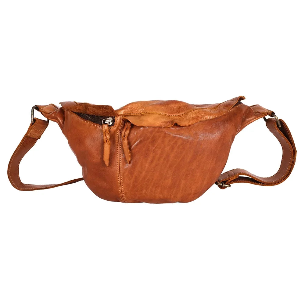 Leather Bag Purse Pack Nmbgm149B Western Women Never Mind Handbag Fanny Handmade Vintage Cowhide Genuine