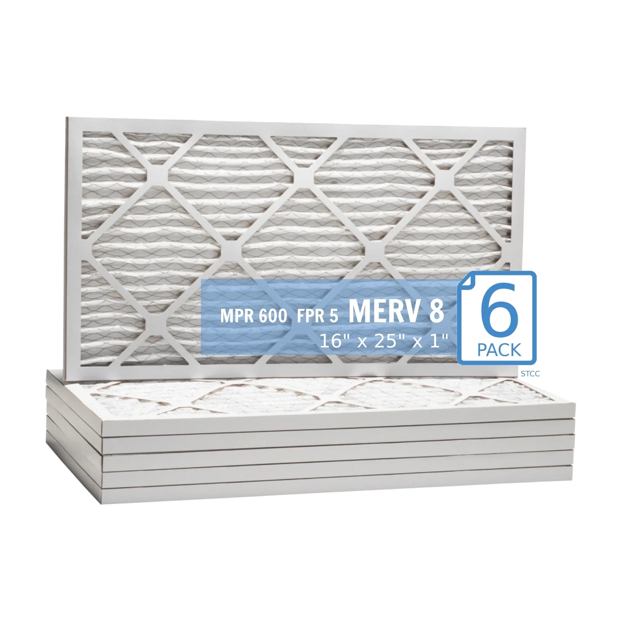 Guard Purolator 40 Hi-E Pleated , Filter, 8, Air Extended Surface 16x25x1, Air (6-pack) /