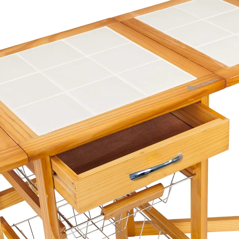Storage Cart Leaf Trolley Zimtown Island Protable Rolling Drawers Drop Kitchen Basket,Folding with