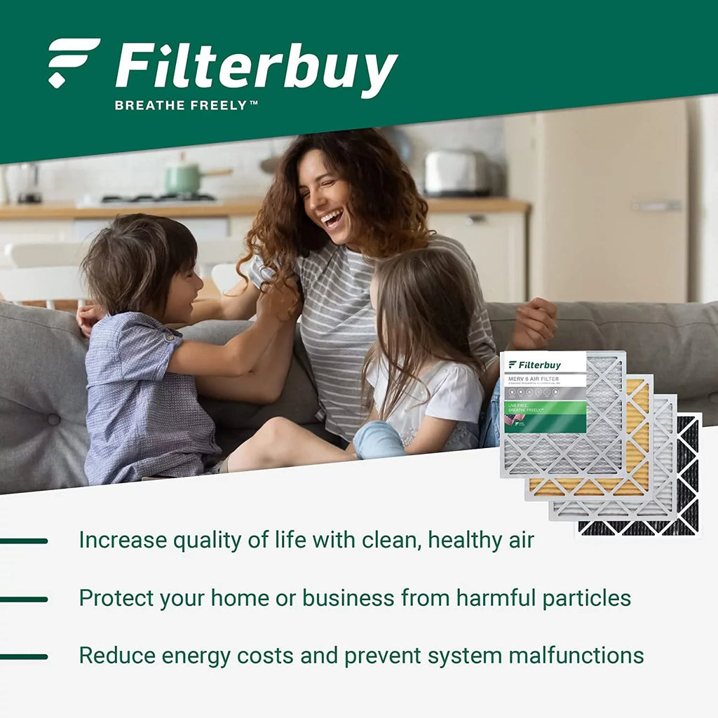 Filters (12-Pack) Pleated Air Furnace 8 Filterbuy 20x20x4