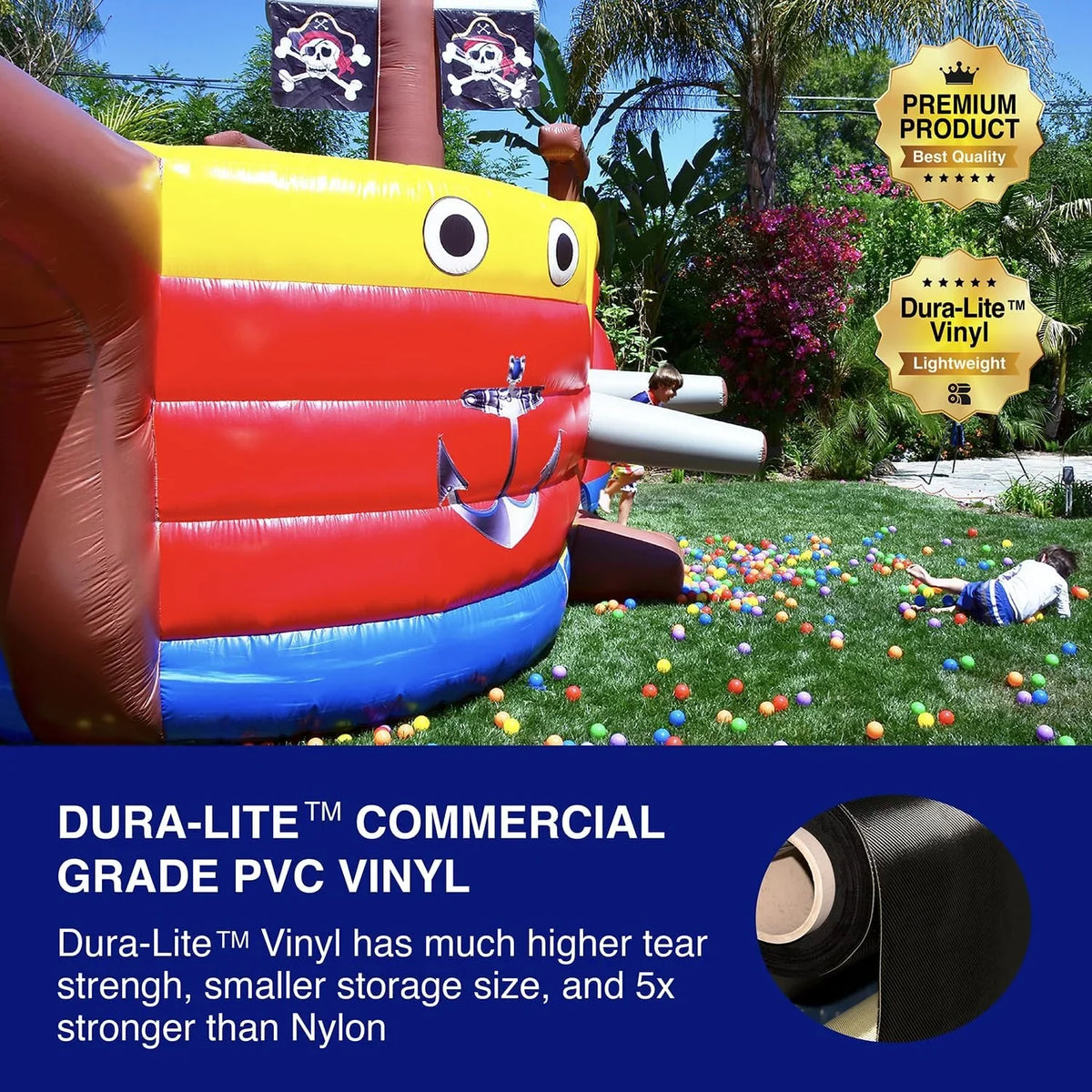House Slide (with Pirate Commercial Kids JumpOrange Bounce Adults and for liquid Blower) Ship Grade