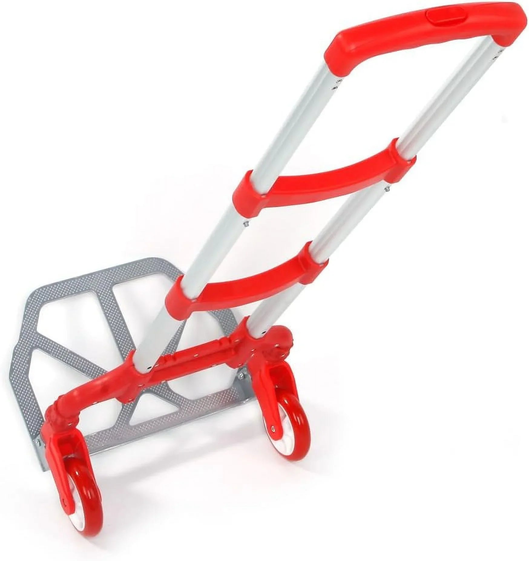 Push for Office,Travel (75kg) Luggage Use Trolley (Red) Auto, Cart Hand lbs Aluminium and Home, Folding Truck,Hand 165.35 Collapsible Portable Dolly