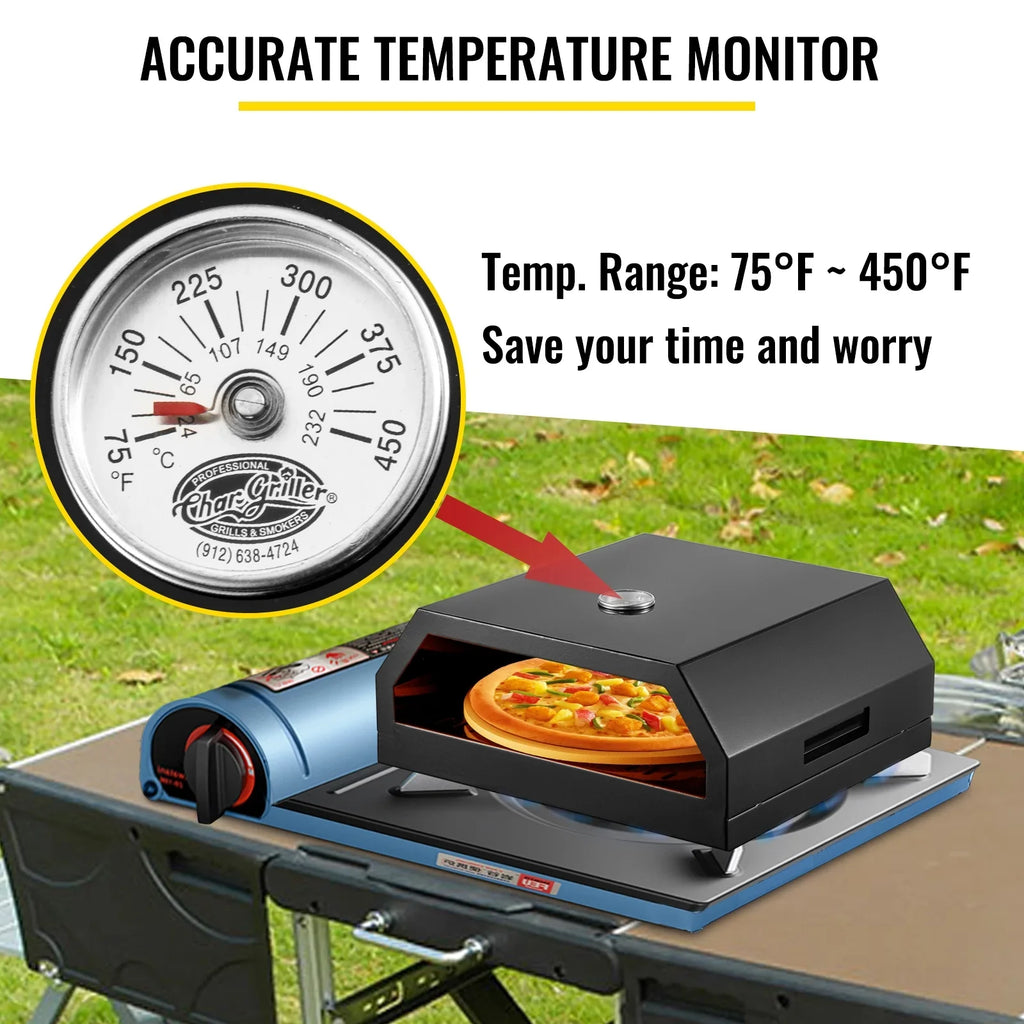 Kit Pizza of Tools Stone, Pizza 12" Including Oven, Pizza Oven Stainless Steel Pizza Shovel, with Pizza Cutter, Baking Professional Pizza Outdoor Cordierite Oven, Camp Set Pizza Thermometer