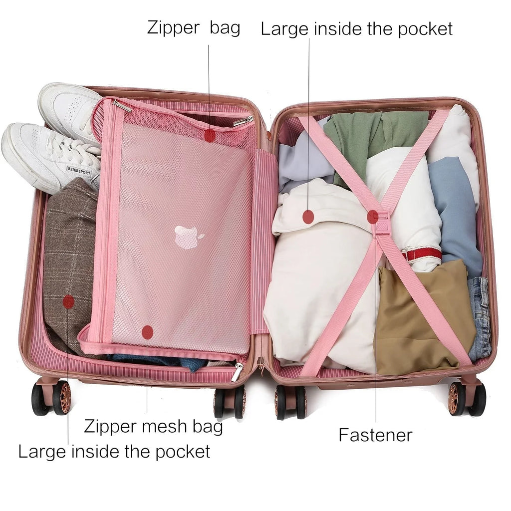 Piece by Wheels K. Tulum Expandable Set with Luggage Mia MKF Spinner and Collection 2 Handles