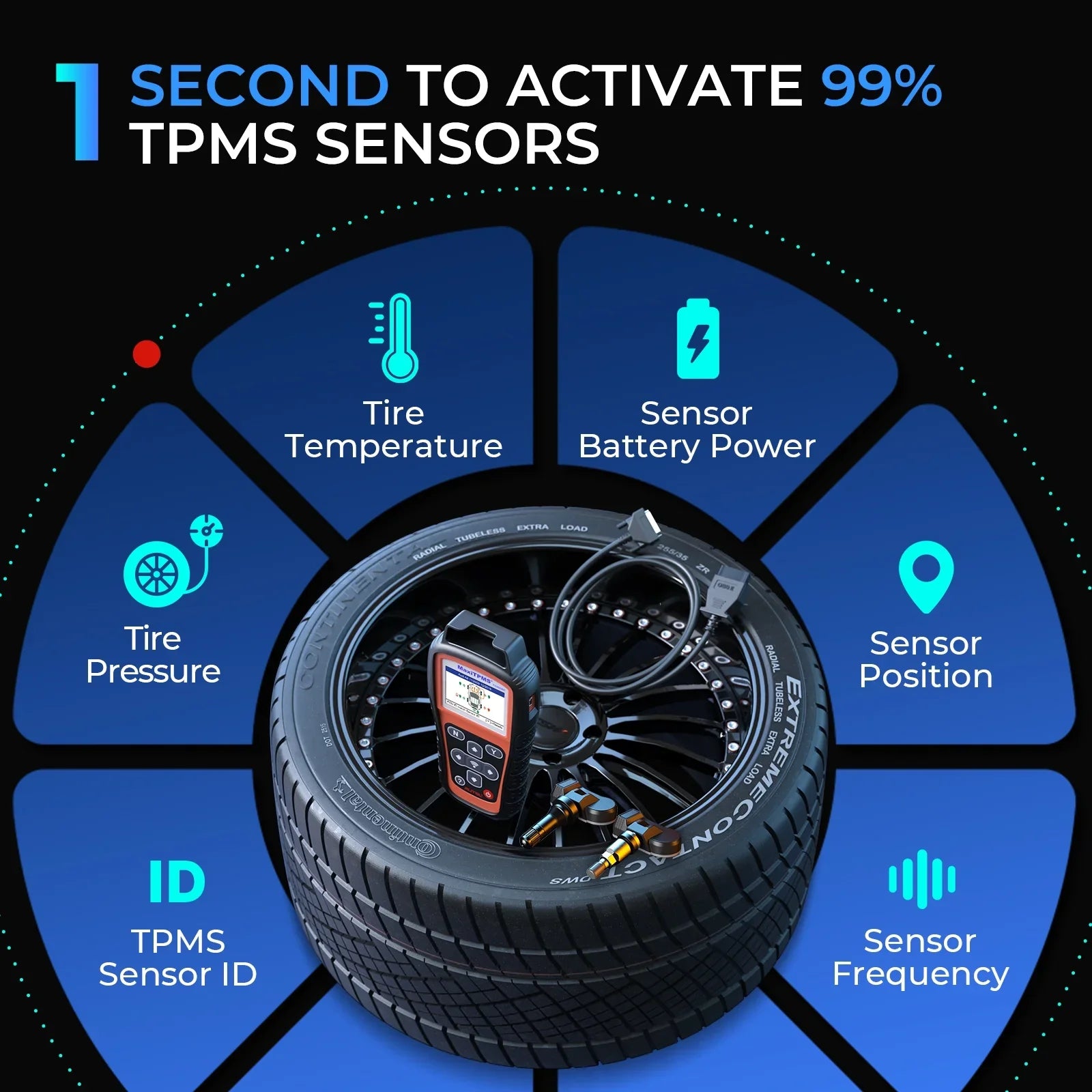 TS508 DTCs, of Read/Clear MaxiTPMS Reset TS408 Autel Upgraded TS508WF Relearn/Activate All Programming Scan Tool Sensors, Tool