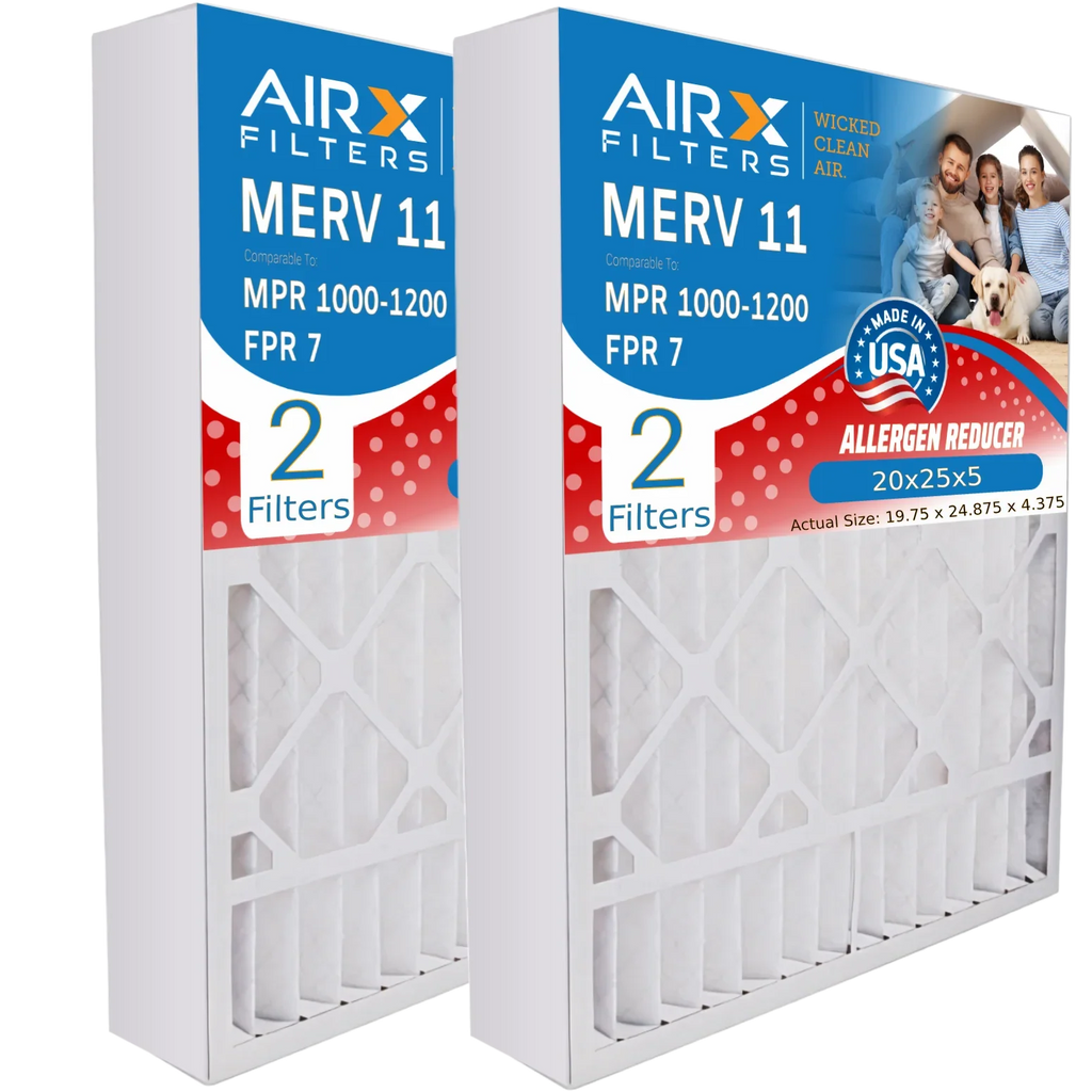 Filter Comparable 1000, Furnace . Honeywell 11 by 2 Premium 20x25x5 Pack Filter with Fits Air 20x25x5 to 1200 Made & FC100A1037 7