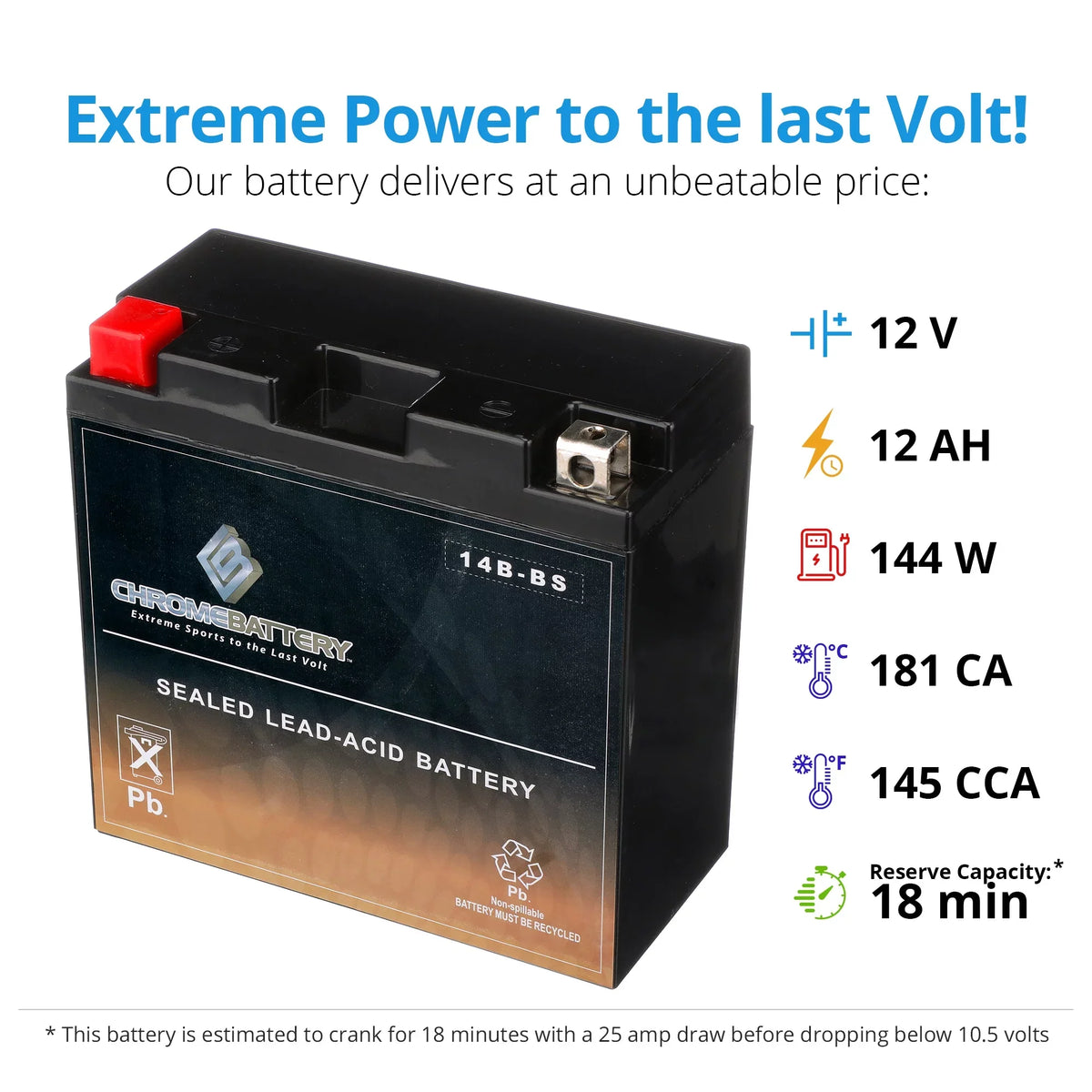 Year Hyosung Chrome Motorcycle 135 (14b-bs for Yt14b-bs Battery Battery (09-13) 12 Gv650, Se Ah, Volts,12 Cca)