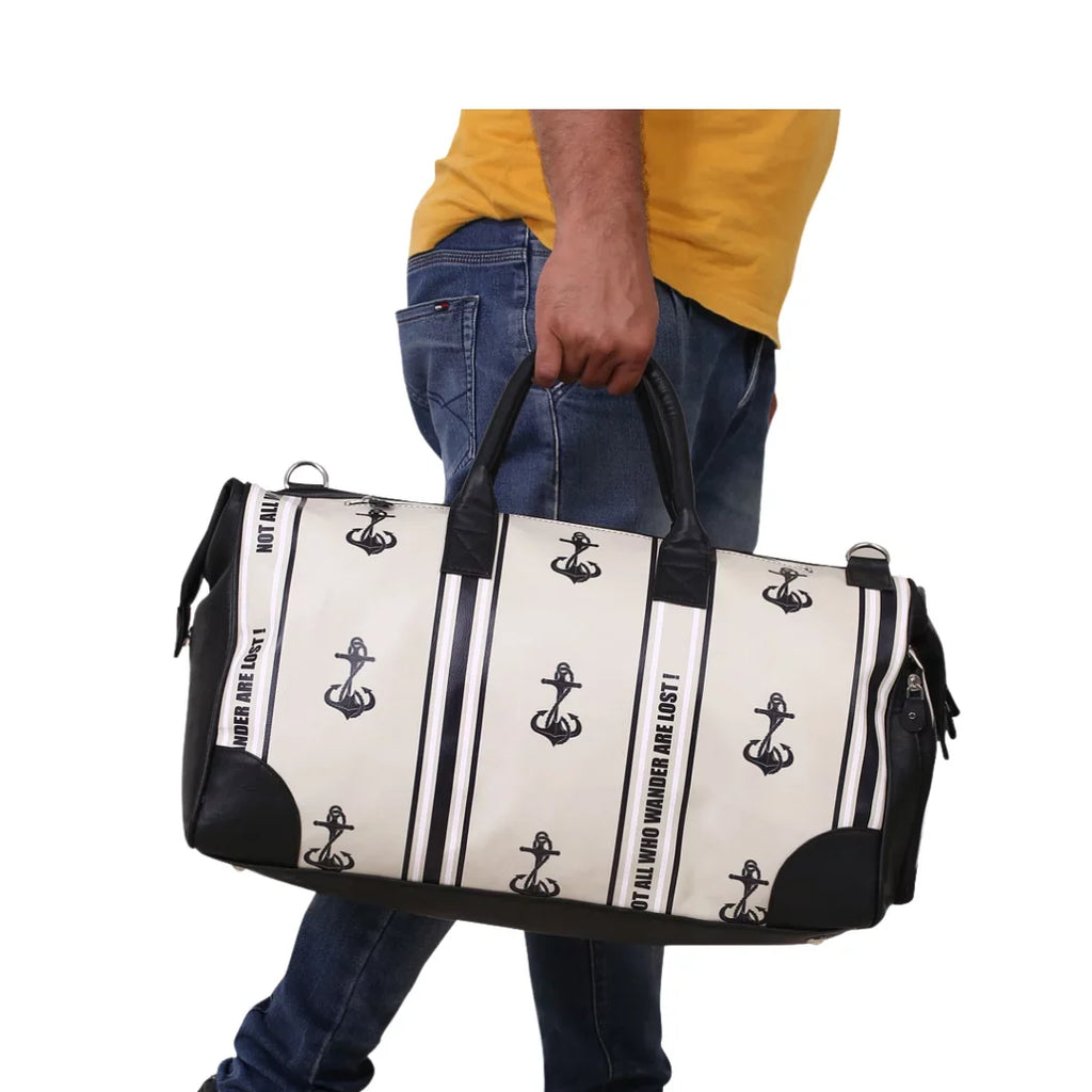 bag with Travel Anchors Weekender Unisex Adjustable Separate Strap Shoe Away Large Compartment with