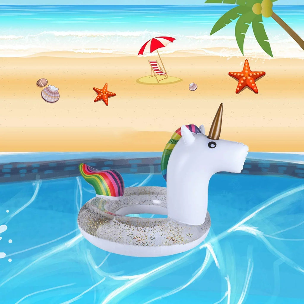 Blossom Pool Swimming Unicorn for Kids Ring, Pool Pool Toys Pool Inflatable, Inflatables liquid Float Pool Sequins | Floats, 48 Glitter Animal Inch Float, and Ring Inflatable Adults,