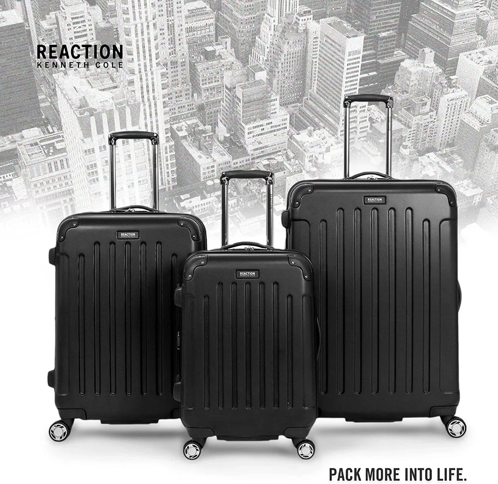 (20"/24"/28") (20"/24"/28") 8-Wheel Hardside Luggage Spinner Cole Black, Renegade Black Expandable Kenneth Set Set REACTION 3-Piece Suitcase, 3-Piece Lightweight