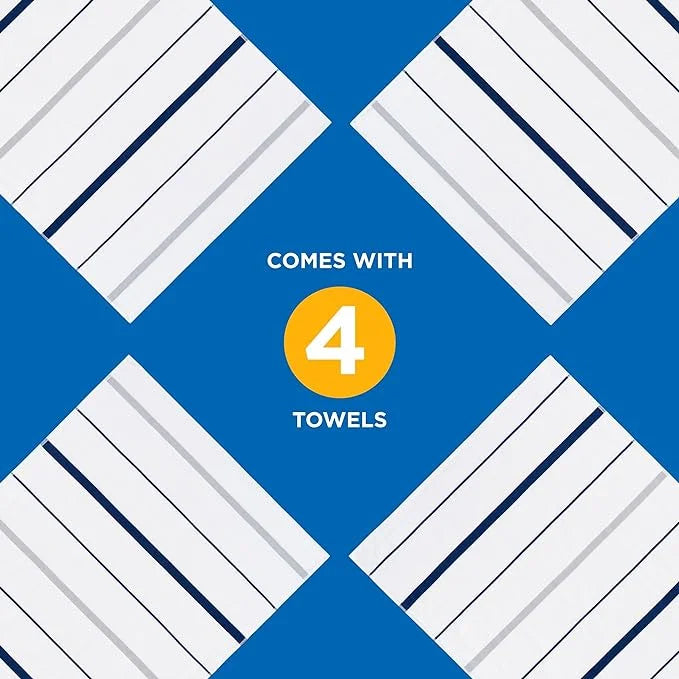 '- - Pool Sailor 4 Hotel X Pcs Set 400 Towels Horizontal 4-Pack Terry - 30in (Navy) Beach - Towels - Kaufman Stripes of Luxury 60in