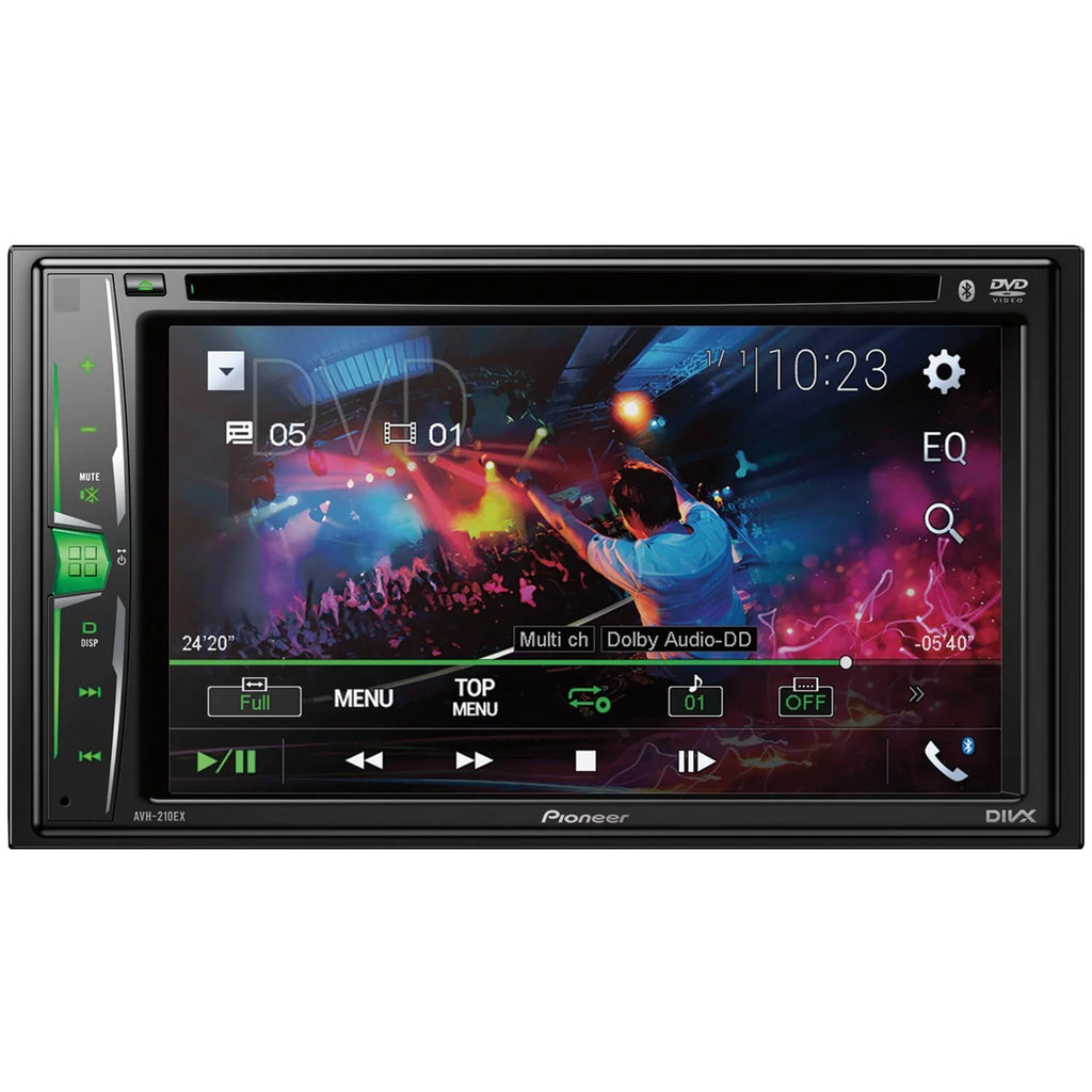 Double-DIN DVD AVH-210EX Receiver 6.2" In-Dash Pioneer Stereo Car with Bluetooth