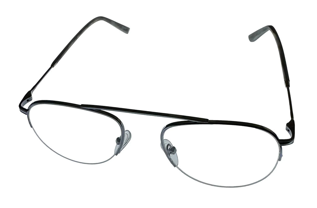 Mens 53mm New Frame. Jones J359. Rimless Aviator York Eyewear Gunmetal Metal