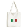 Tote Handbag Flag Casual Bag Country Canvas Name Shopping Italy Satchel