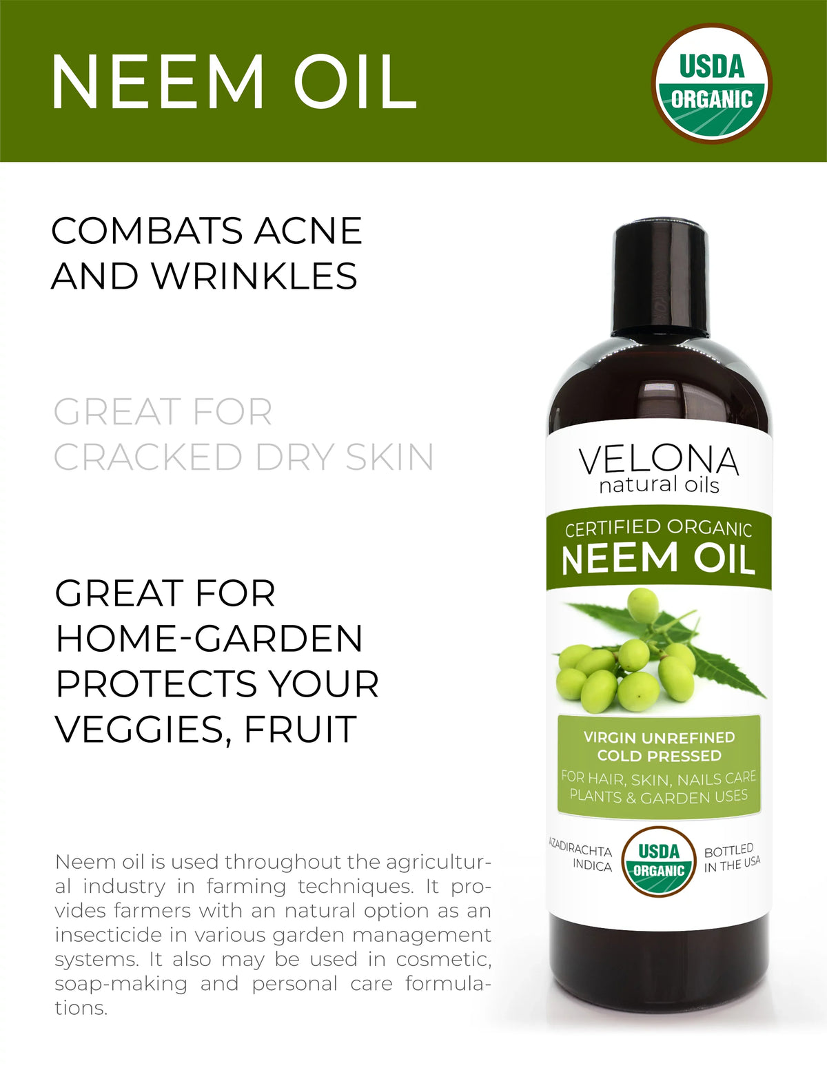 Use Pure Virgin, 7 Velona | Care Oil Certified Results Cold Pressed - | USDA Neem Organic 100% Body Enjoy - and lb Today Skin and Unrefined, Oil Hair, Carrier Natural | |