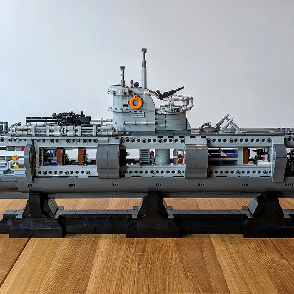 Building Gift U-Vessel Set Toy Warship Military Blocks Bricks Submarine Kids Type Model Moc Adult