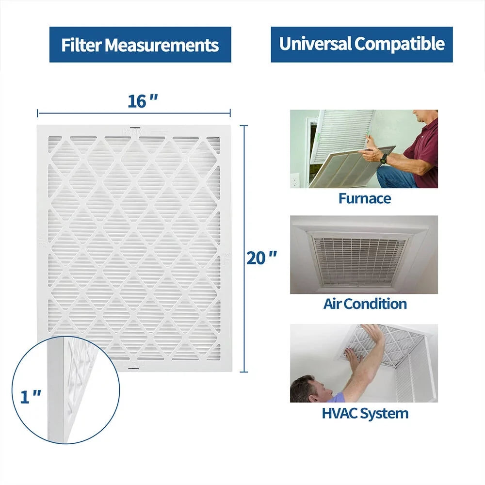 MERV13 RSFDIYA MPR Reusable Filters Air 6-Pack HVAC Filter AC 1800 Air 16x25x1, Furnace