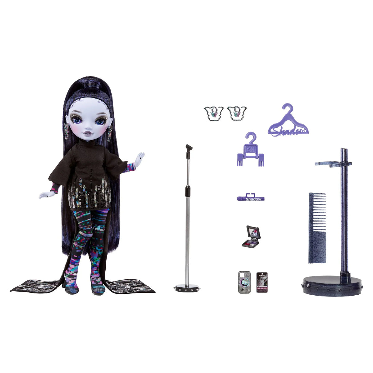 for Glitch Rainbow Gift Fashionable Collectors Shadow Purple & Kids Old Fashion Years Accessories. Colorful Play High Great 4-12 10+ Reina High & Crowne Outfit - Doll.